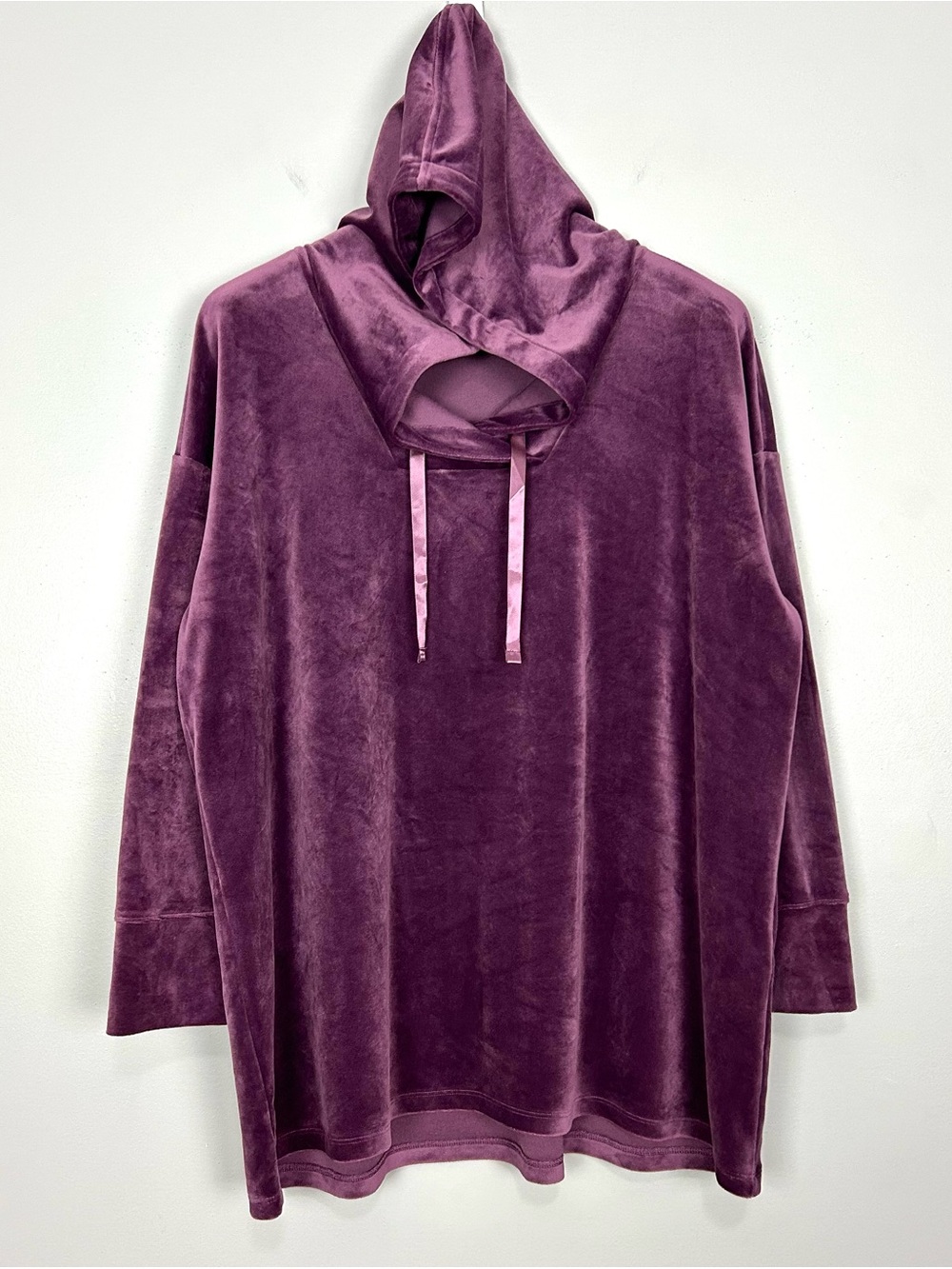 J. Jill Hooded Velour Pullover Sweatshirt Women’s Size 1X PureJill Plush Cozy